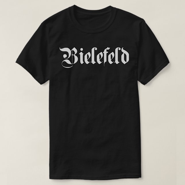 Bielefeld written with gothic font T-Shirt (Design Front)