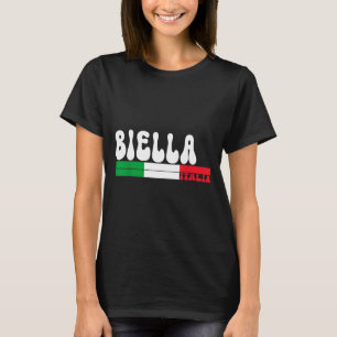 Biella City Italia Vintage Italy Flag For Travel L T-Shirt