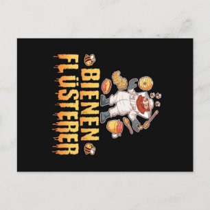 Bienen Flusterer Imker Gift For Bee Lover Announcement Postcard