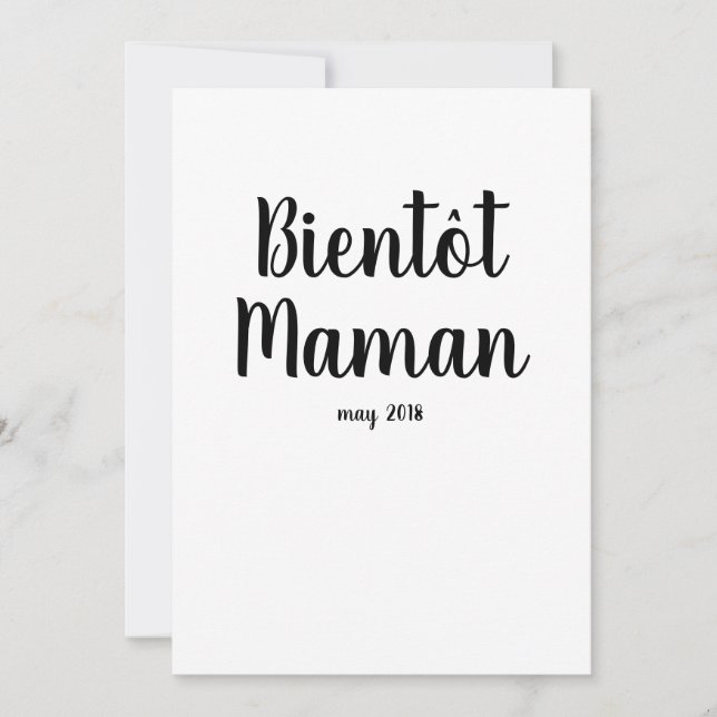Bientot maman | French Baby Shower Invitation (Front)