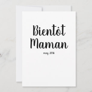 Bientot maman French Baby Shower Invitation