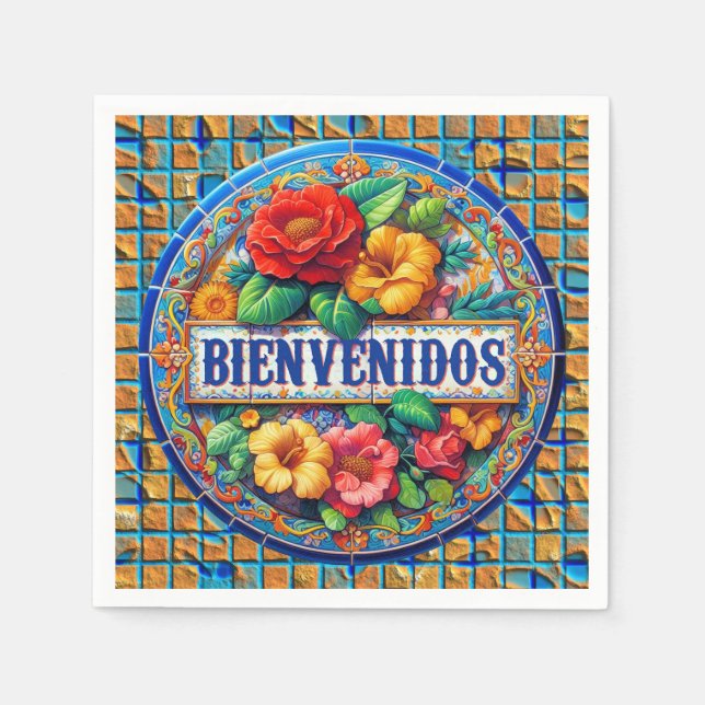 BIENVENIDOS - So Pretty!  Napkin (Front)