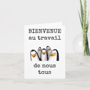 Bienvenue au Travail, French Welcome Back Card