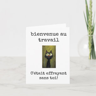Bienvenue au Travail, French Welcome Back Card
