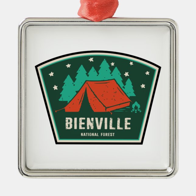 Bienville National Forest Camping Metal Tree Decoration (Front)
