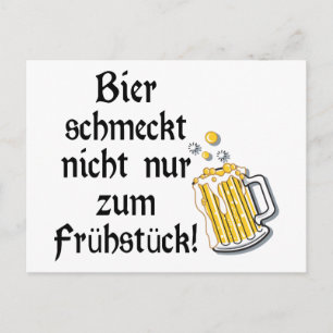 Bier schmeckt nicht nur zum Frühstück! Postcard
