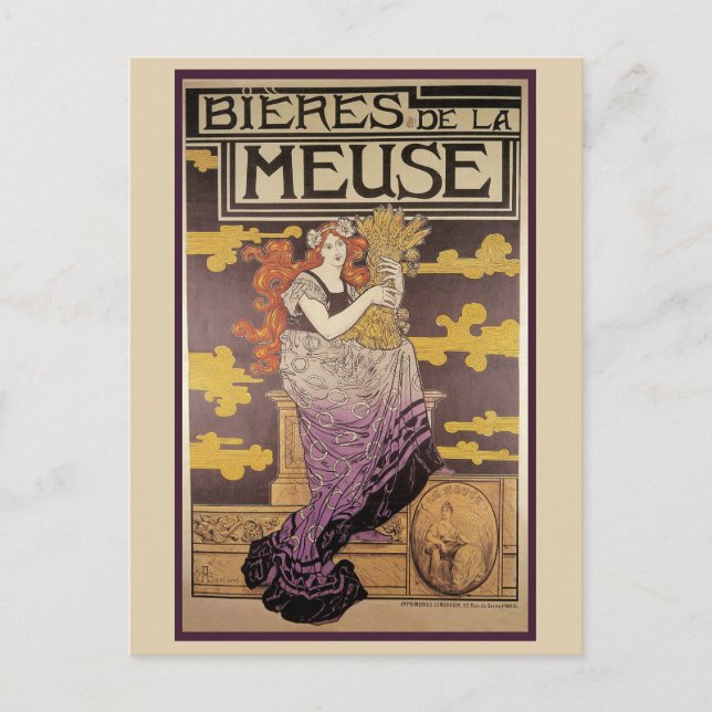 Biere de la Meuse by Marc Auguste Bastard Postcard (Front)