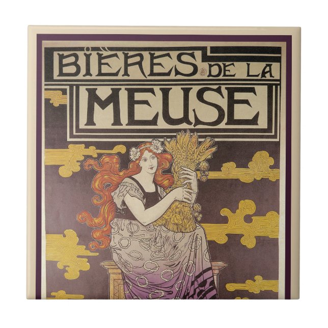 Biere de la Meuse by Marc Auguste Bastard Tile (Front)