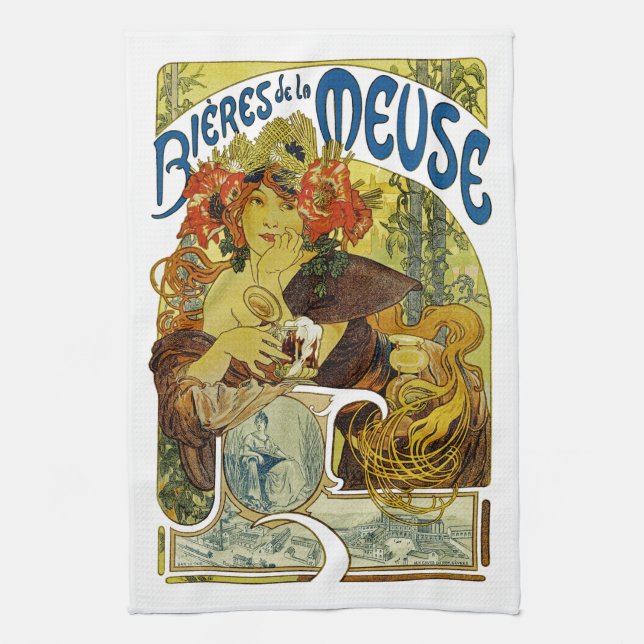 Bieres de la Meuse Tea Towel (Vertical)