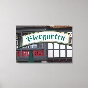 Biergarten sign, Germany Canvas Print