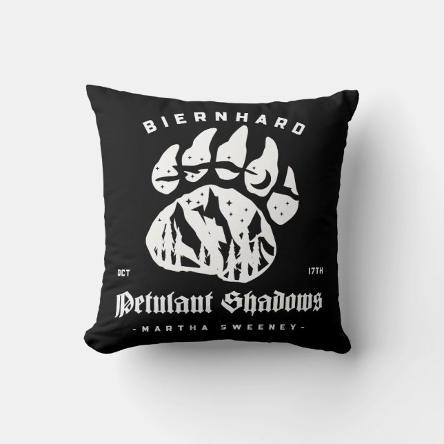 Biernhard Bears Petulant Shadows Two-Tone Cushion (Front)