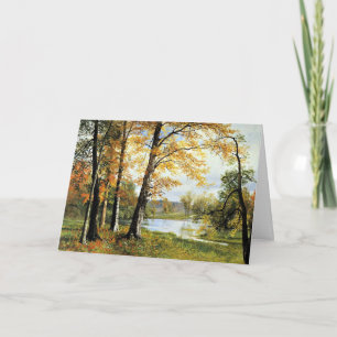Bierstadt - A Quiet Lake, beautiful painting, Card