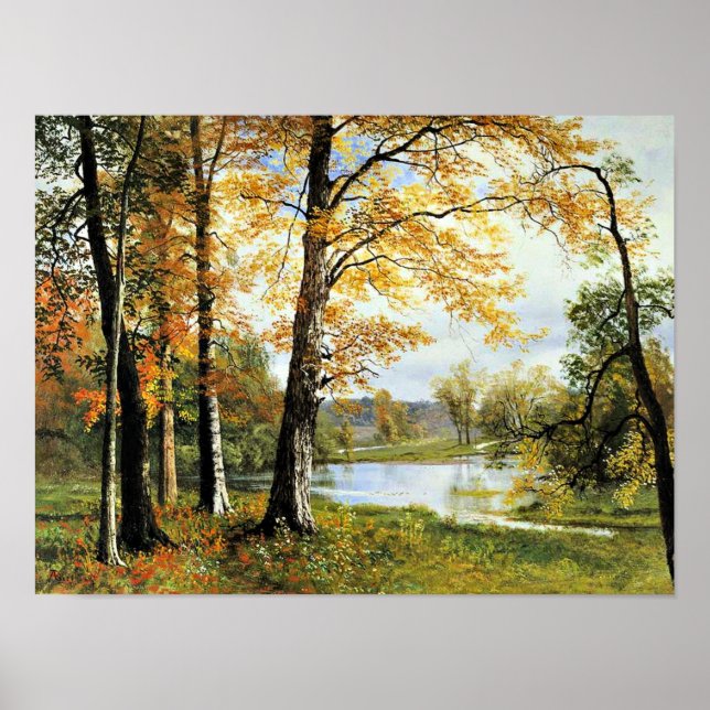 Bierstadt - A Quiet Lake, Poster (Front)