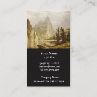 Bierstadt Albert Merced River Yosemite Valley Business Card