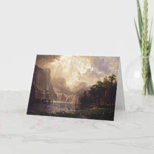 Bierstadt Among the Sierra Nevada Mountains Card