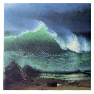Bierstadt - Emerald Sea, fine art painting, Tile