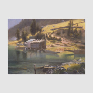 Bierstadt - Fishing and Hunting Camp, Tissue Paper
