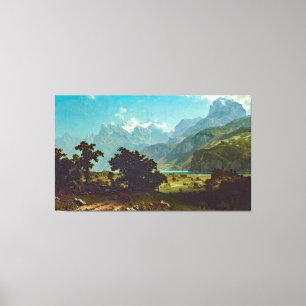 Bierstadt Lake Lucerne Painting Canvas Print