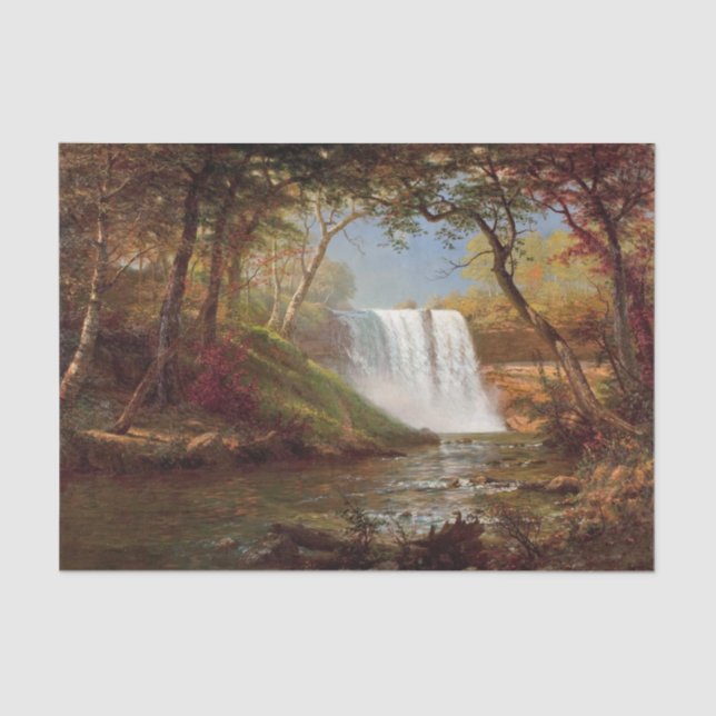 Bierstadt Minnehaha Falls Painting Tissue Paper (Front)