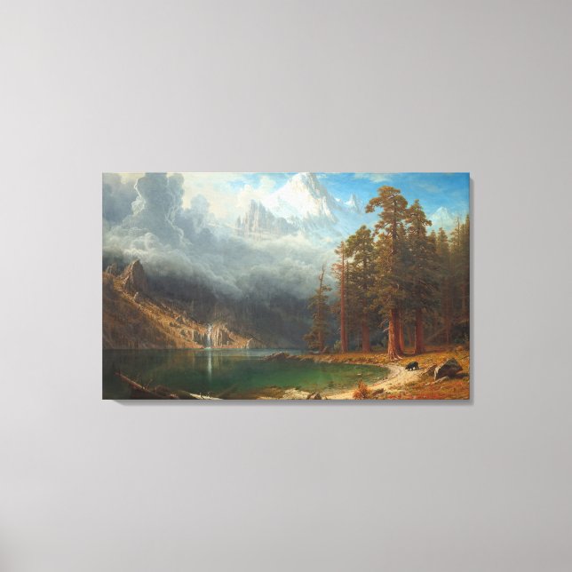 Bierstadt Mount Corcoran Painting Canvas Print (Front)