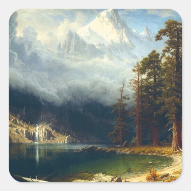 Bierstadt Mount Corcoran Stickers (Front)