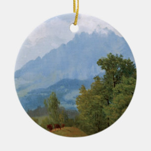 Bierstadt - Mount Pilatus, Switzerland Ceramic Tree Decoration