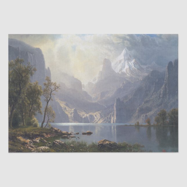 Bierstadt Mountains Lake Wilderness Tissue Paper (Front)