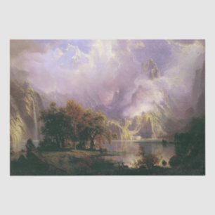 Bierstadt Rockies Lake Deer Wildlife Tissue Paper