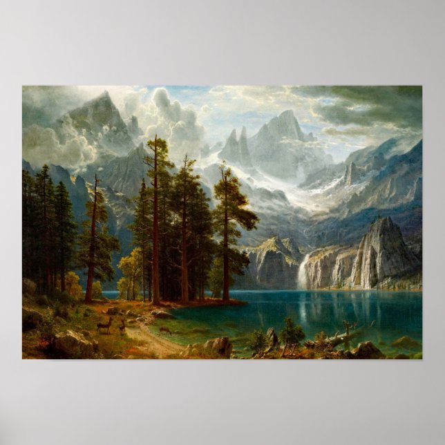 Bierstadt Sierra Nevada Painting Poster (Front)