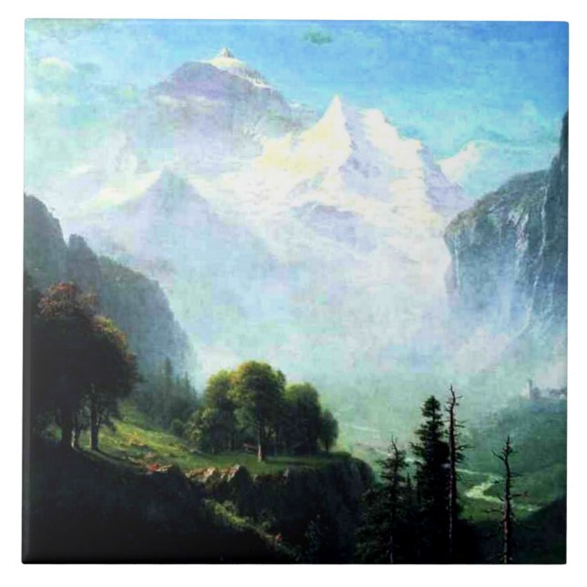 Bierstadt - Staubbach Falls near Lauterbrunnen Tile (Front)