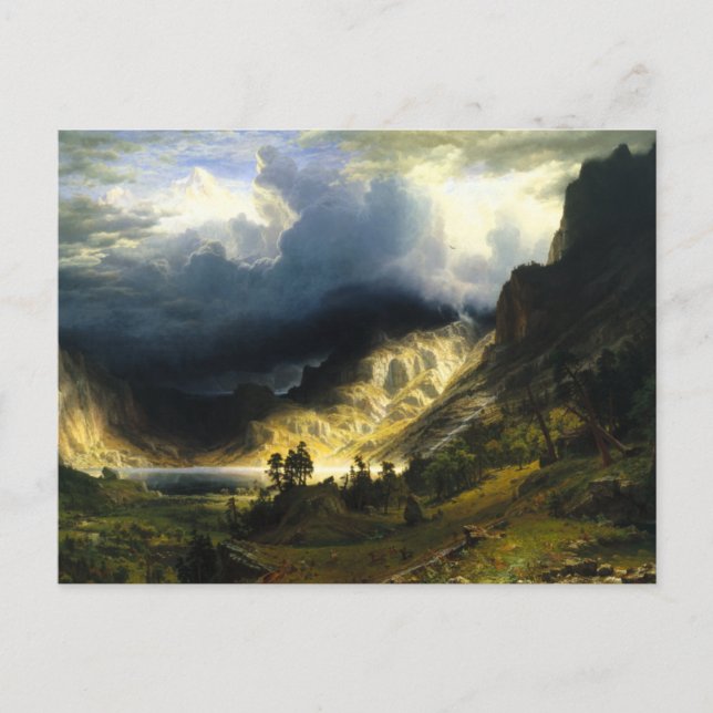 Bierstadt Storm in the Rocky Mountains Postcard (Front)