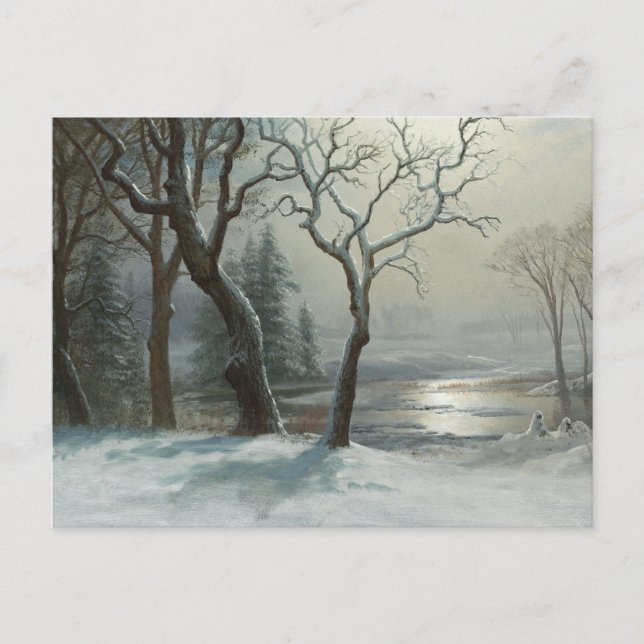 Bierstadt Winter in Yosemite Painting Postcard (Front)