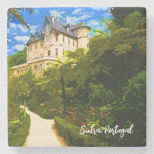 Biester Palace, Sintra Portugal Stone Coaster (Front)