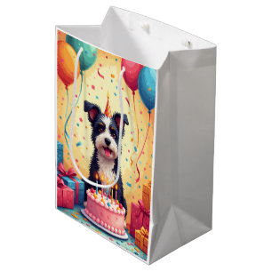 Biewer Terrier Birthday Celebration Medium Gift Bag