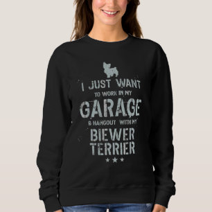 Biewer Terrier Dad Garage Men Hang Sweatshirt