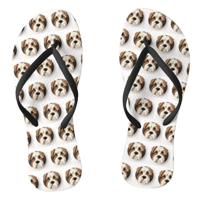 Biewer Terrier Dog 3D Inspired Jandals (Footbed)