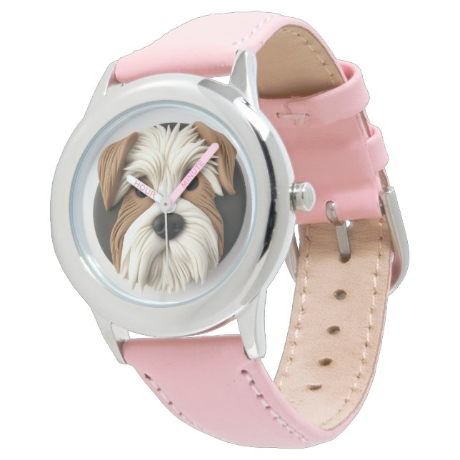 Biewer Terrier Dog 3D Inspired Watch (Angled)