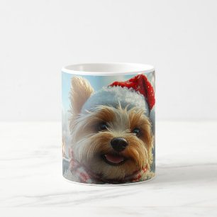 Biewer Terrier Dog Roller Coaster Christmas  Coffee Mug