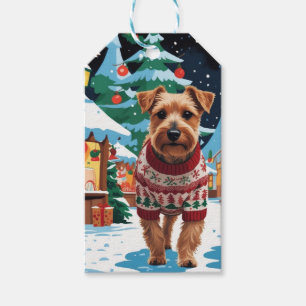 Biewer Terrier Dogs Christmas Snow Holiday Gift Tags