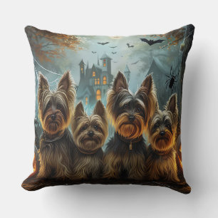 Biewer Terrier Halloween Night Doggy Delight Cushion