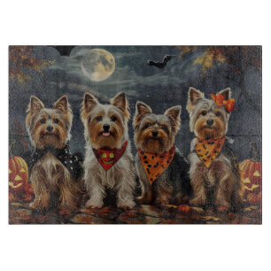 Biewer Terrier Halloween Spooky  Cutting Board
