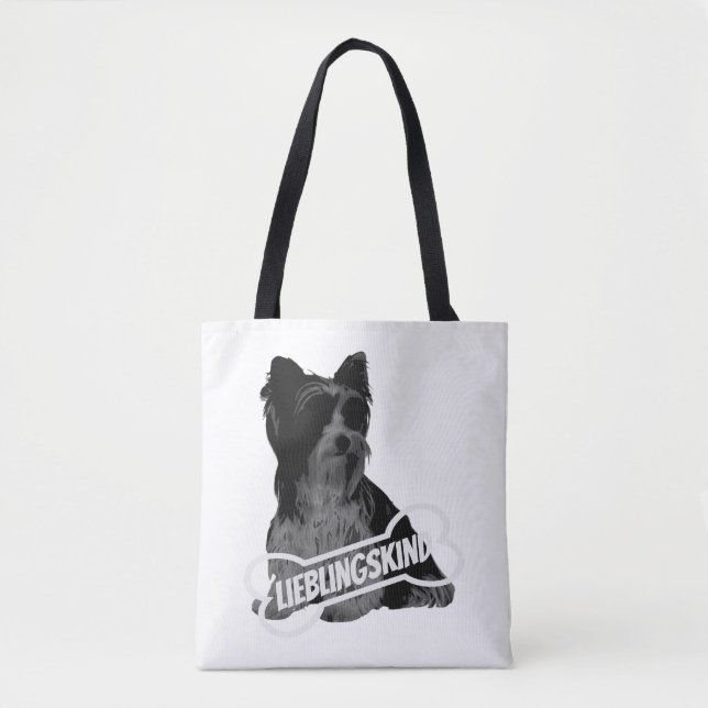 Biewer Terrier portrait, funny saying Classic T-Sh Tote Bag (Front)