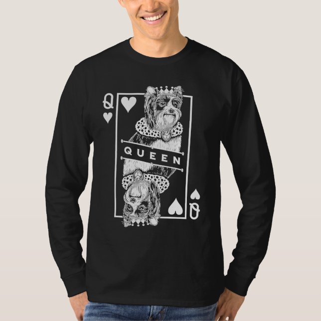 Biewer Terrier Queen Of Hearts  Dog  Pop T-Shirt (Front)