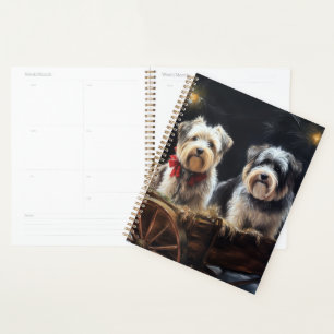Biewer Terrier Snowy Sleigh Christmas Decor Planner