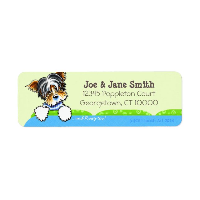 Biewer Yorkie Blue Couch Pet Name Personalised (Front)