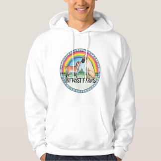 Bifrost Farms logo on sweatshirt