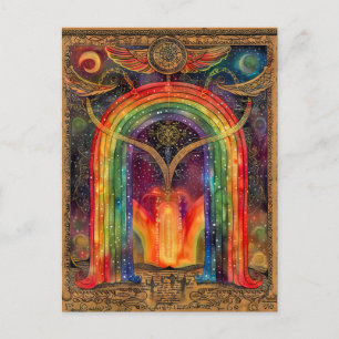 Bifröst the Norse Rainbow Bridge Holiday Postcard