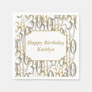 Big 30 Personalised Birthday Party Napkin