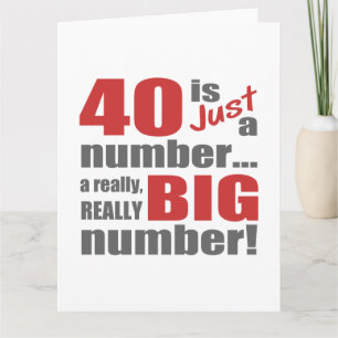 Big 40th Birthday Card
