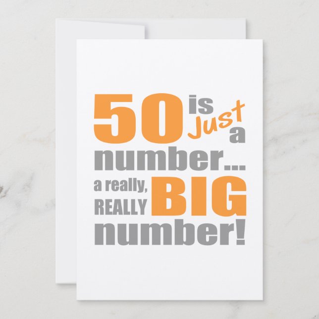Big 50th Birthday Card (Front)